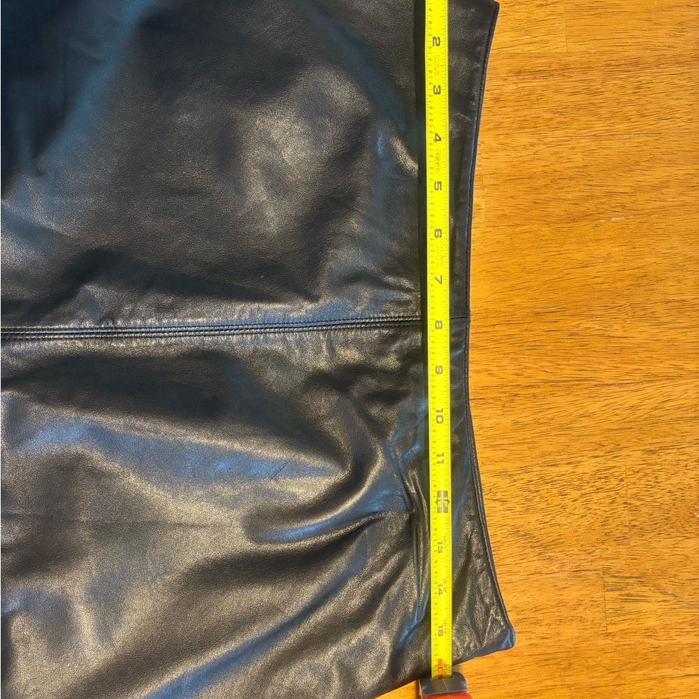 Ann Taylor Black Leather Skirt - Picture 5 of 5